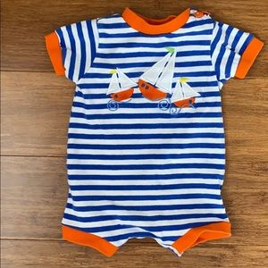 Sailboat Appliqué Wally & Willie one piece